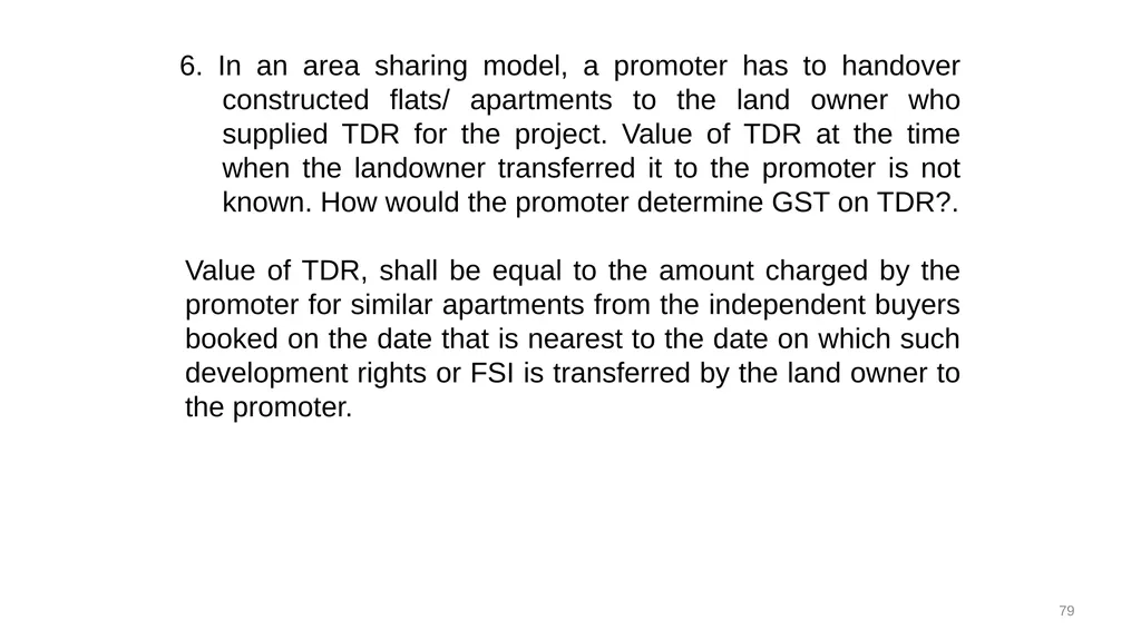 JDA – GST Issues and Implications on Developers - slide 79 of 81
