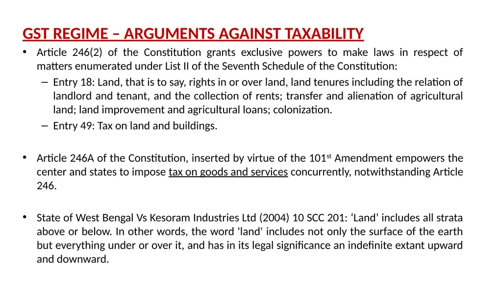 JDA – GST Issues and Implications on Developers - slide 36 of 81
