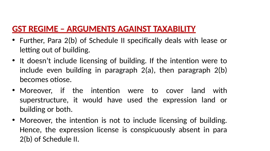 JDA – GST Issues and Implications on Developers - slide 41 of 81