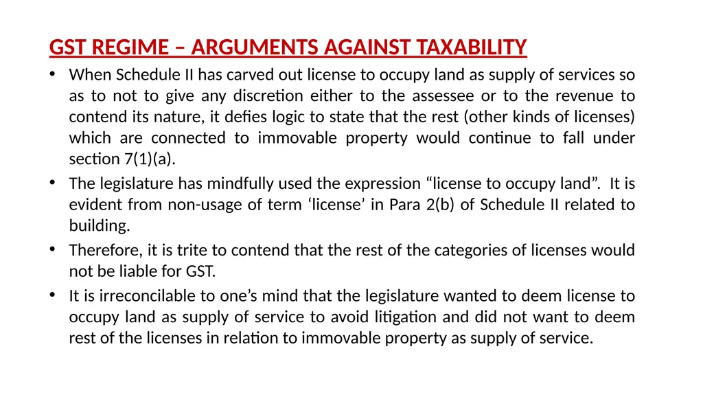 JDA – GST Issues and Implications on Developers - slide 42 of 81
