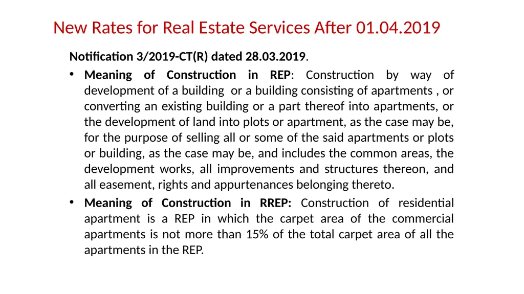 JDA – GST Issues and Implications on Developers - slide 60 of 81