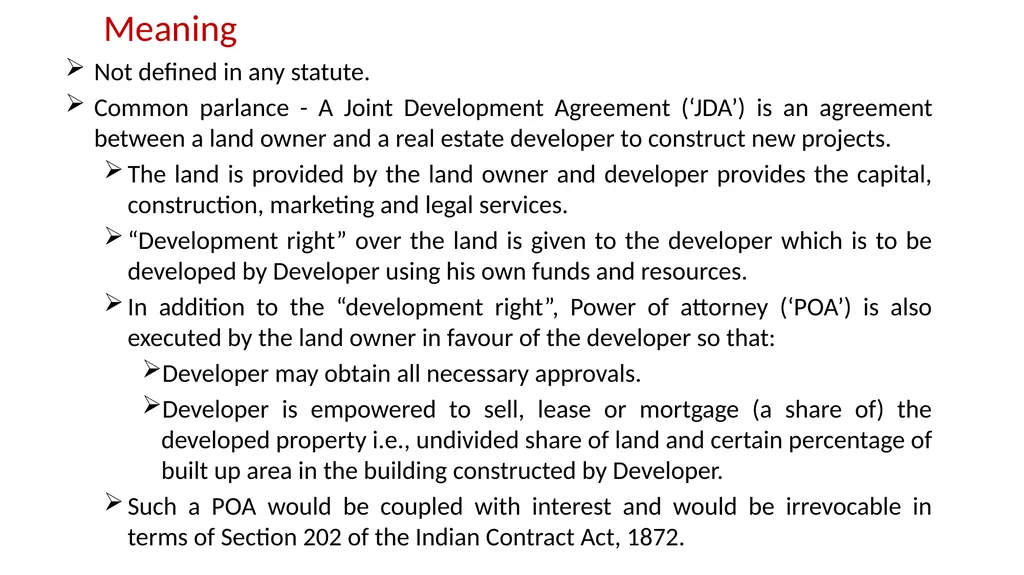 JDA – GST Issues and Implications on Developers - slide 6 of 81