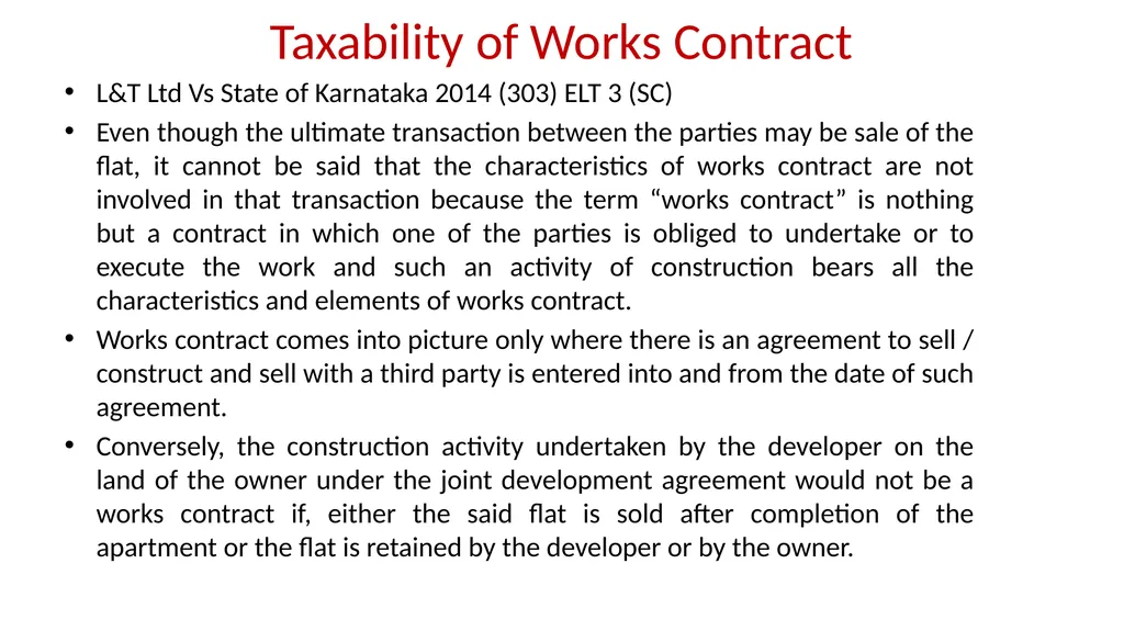 JDA – GST Issues and Implications on Developers - slide 47 of 81