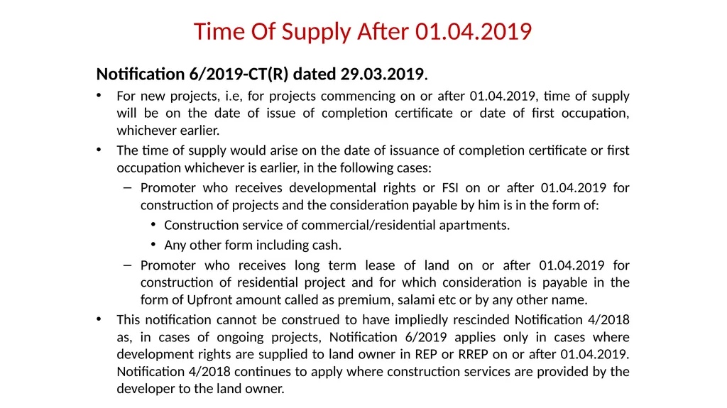 JDA – GST Issues and Implications on Developers - slide 70 of 81