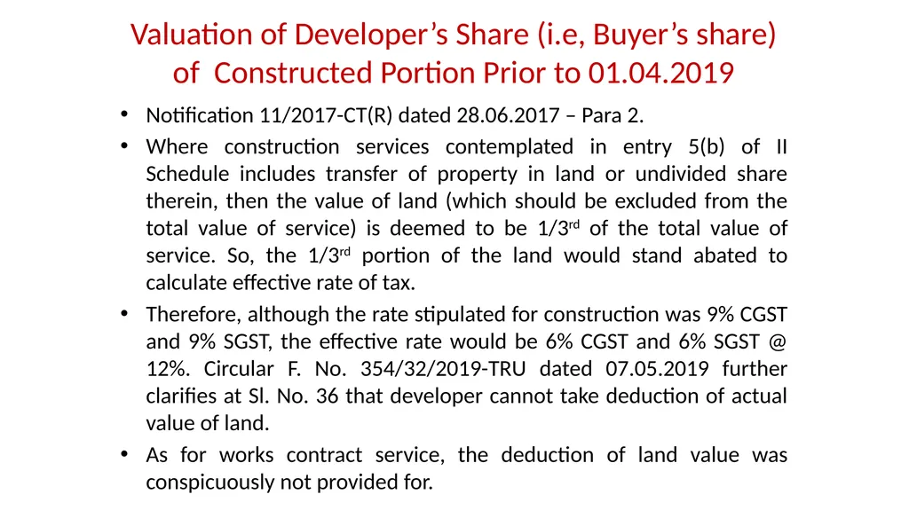 JDA – GST Issues and Implications on Developers - slide 53 of 81