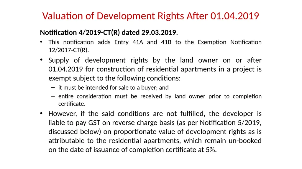 JDA – GST Issues and Implications on Developers - slide 64 of 81