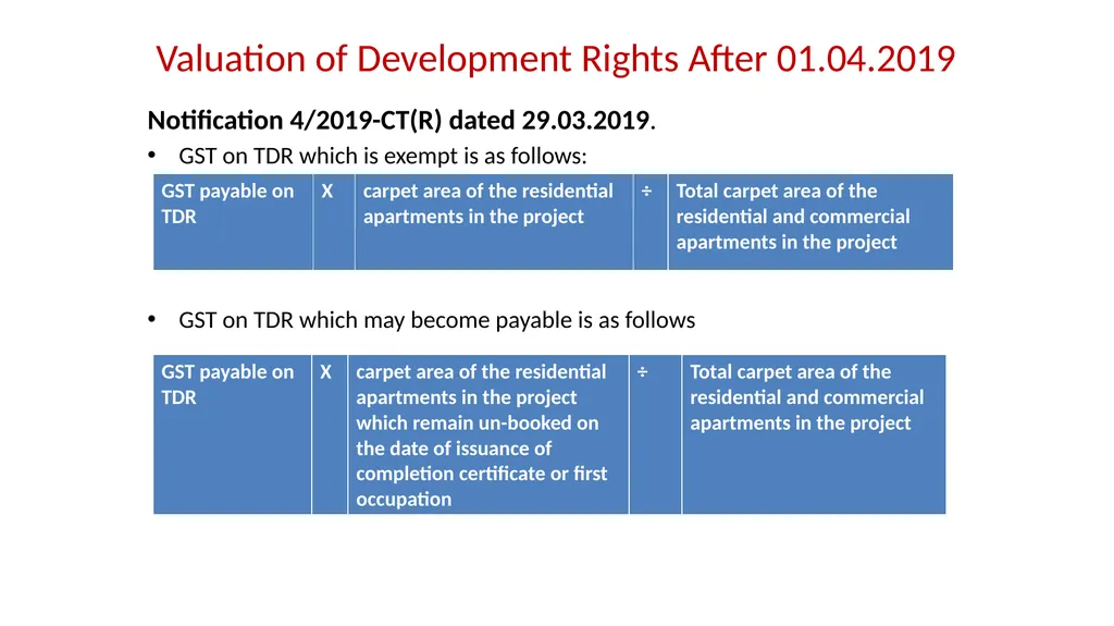 JDA – GST Issues and Implications on Developers - slide 65 of 81