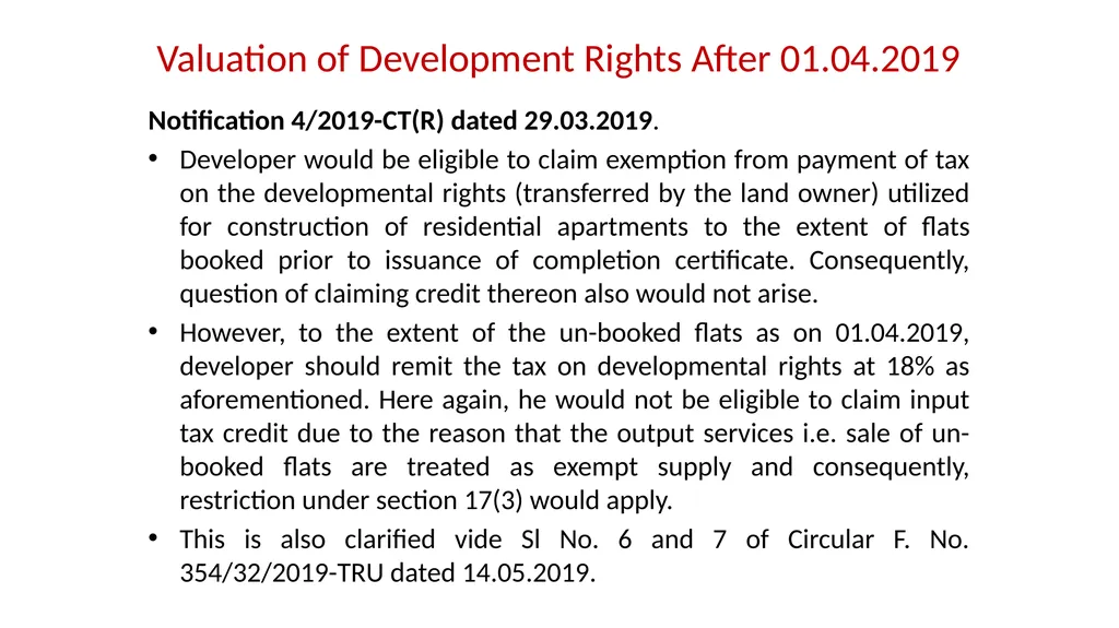 JDA – GST Issues and Implications on Developers - slide 67 of 81