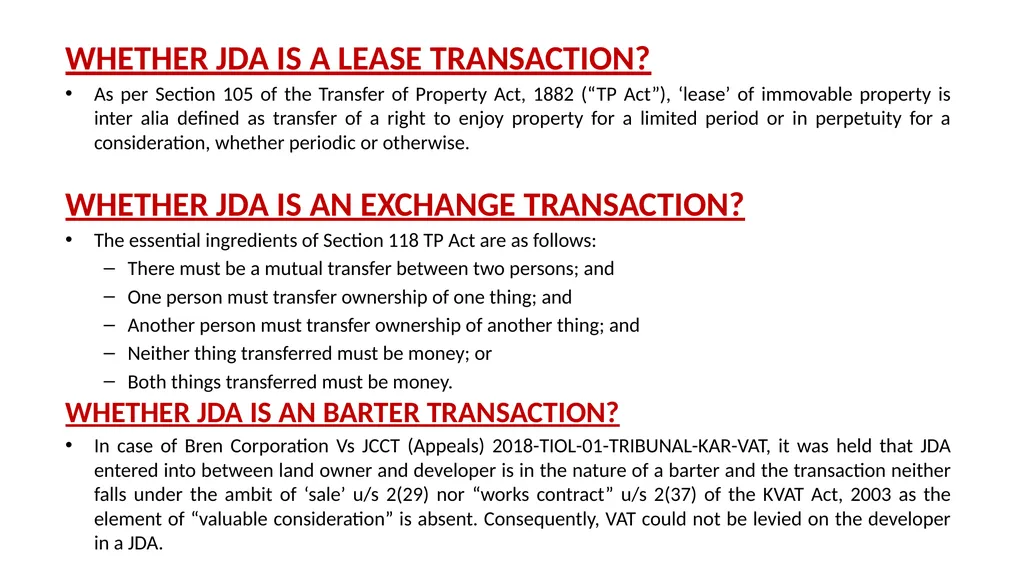 JDA – GST Issues and Implications on Developers - slide 29 of 81