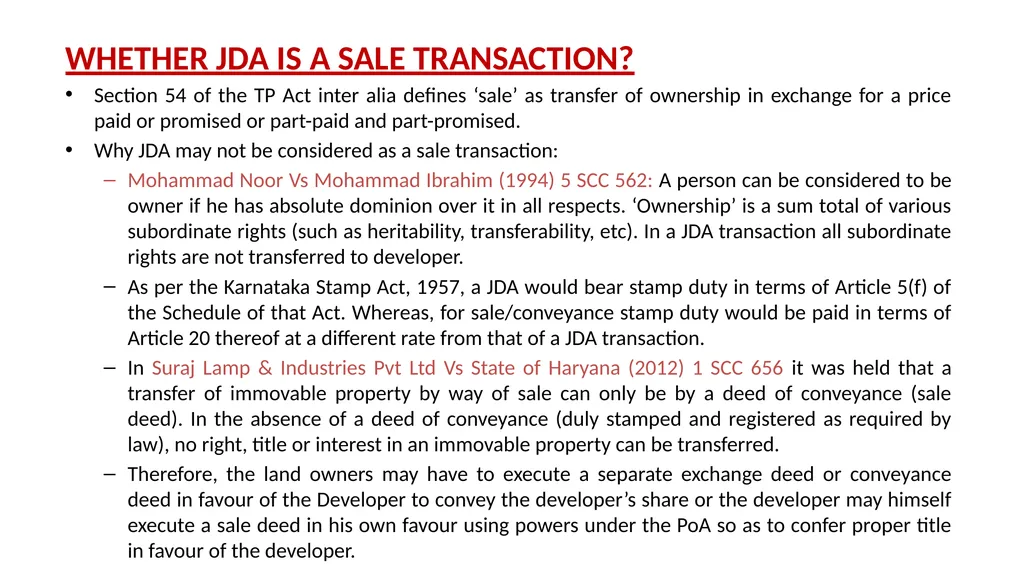JDA – GST Issues and Implications on Developers - slide 30 of 81
