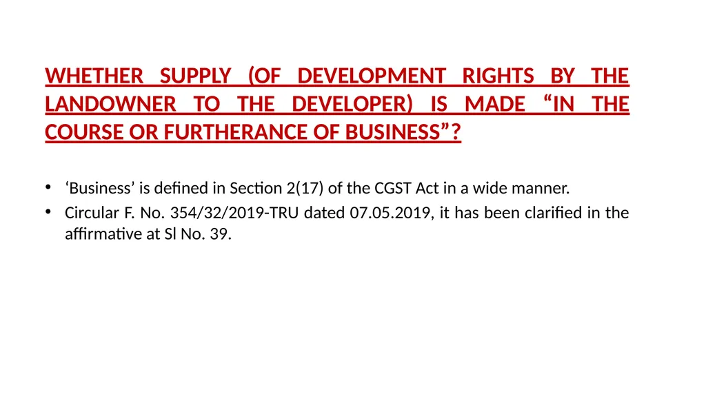JDA – GST Issues and Implications on Developers - slide 46 of 81