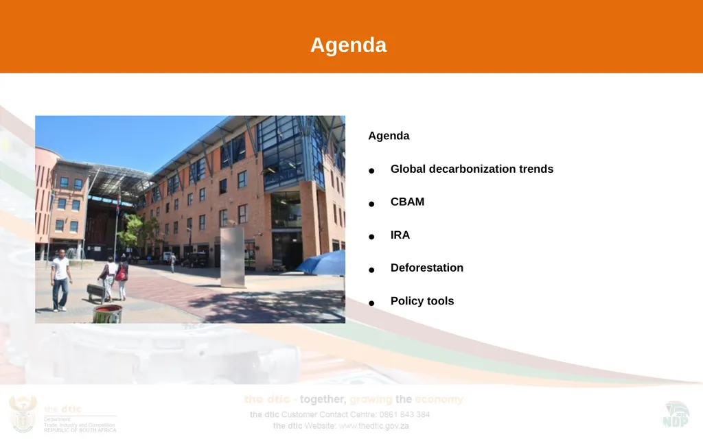 Decarbonisation impacts: Green Industrial Policies - slide 2 of 14