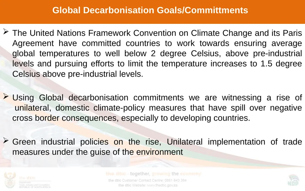 Decarbonisation impacts: Green Industrial Policies - slide 3 of 14