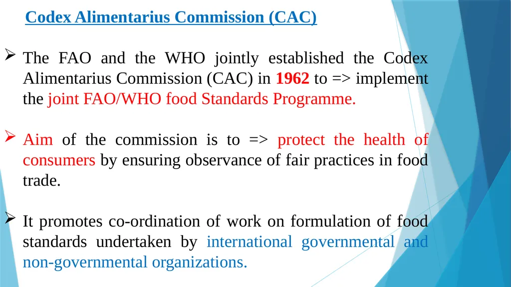 INTERNATIONAL REGULATIONS: CODEX, IDF, ISO, FDA, - slide 2 of 20