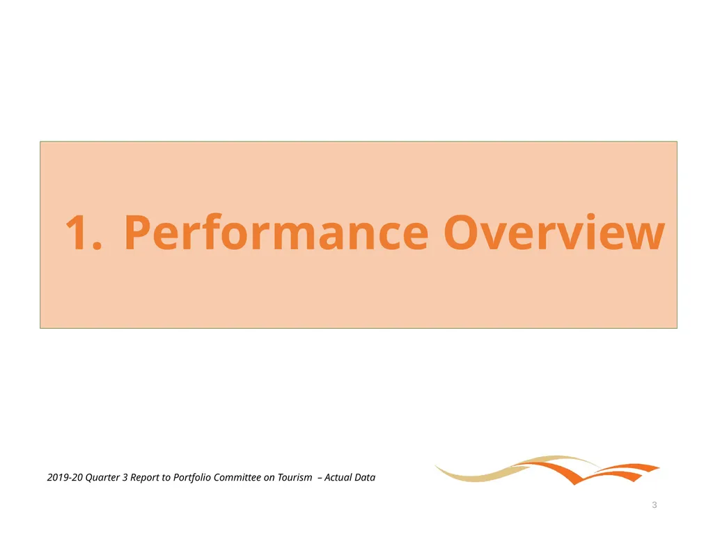 Briefing to the Portfolio Committee on Tourism - slide 3 of 70