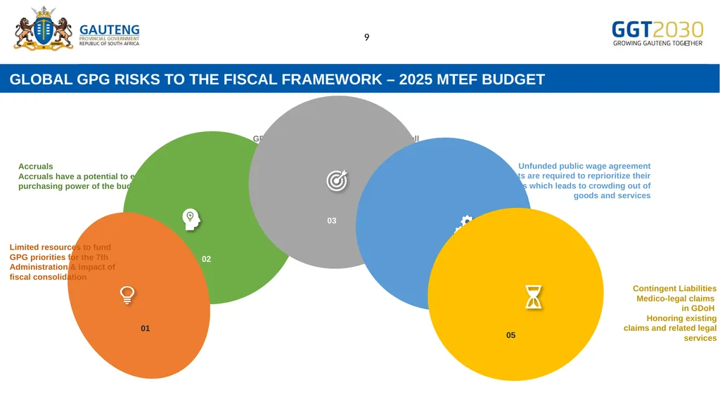 GAUTENG PROVINCIAL GOVERNMENT 2025/26 FINANCE - slide 9 of 17