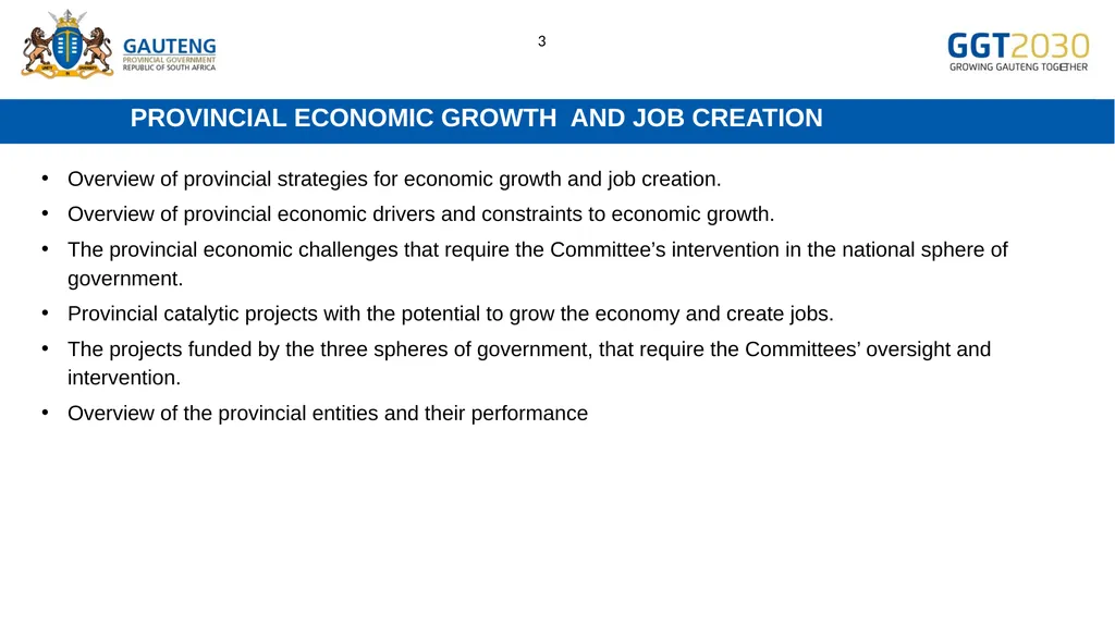 GAUTENG PROVINCIAL GOVERNMENT 2025/26 FINANCE - slide 3 of 17
