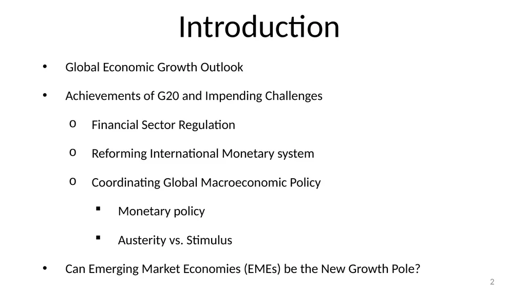 Strategies for Reinvigorating Global Economic - slide 2 of 24