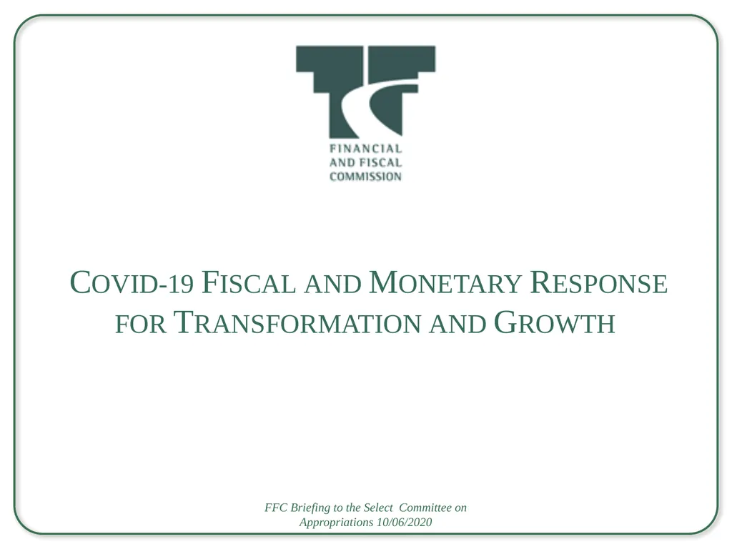 Briefing to the Select Committee on Appropriations - slide 12 of 33