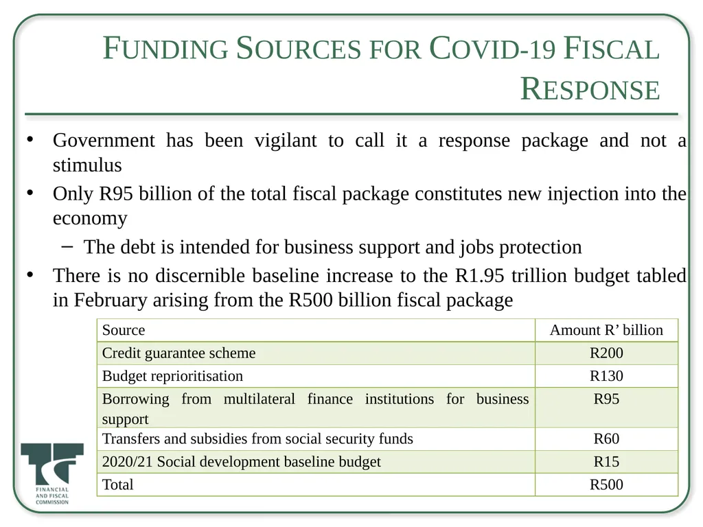 Briefing to the Select Committee on Appropriations - slide 18 of 33