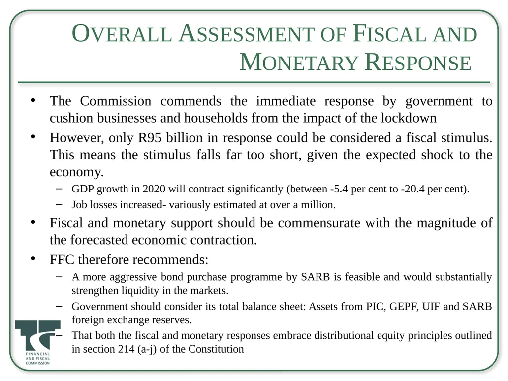 Briefing to the Select Committee on Appropriations - slide 19 of 33