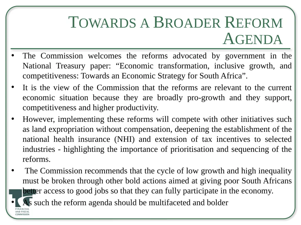 Briefing to the Select Committee on Appropriations - slide 20 of 33