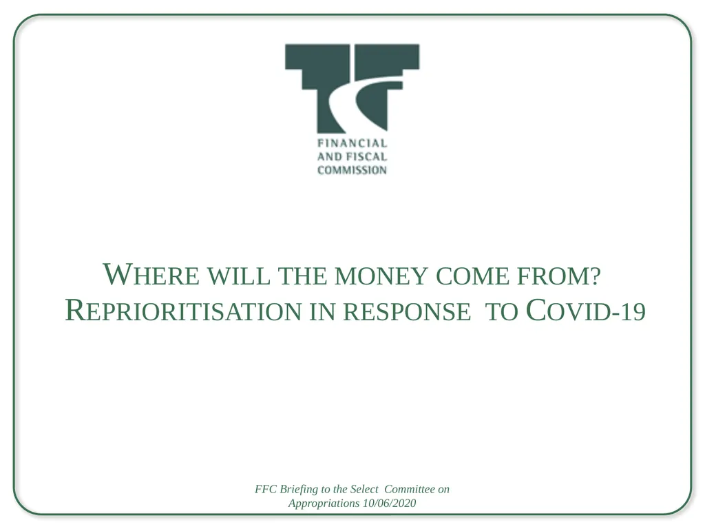 Briefing to the Select Committee on Appropriations - slide 23 of 33