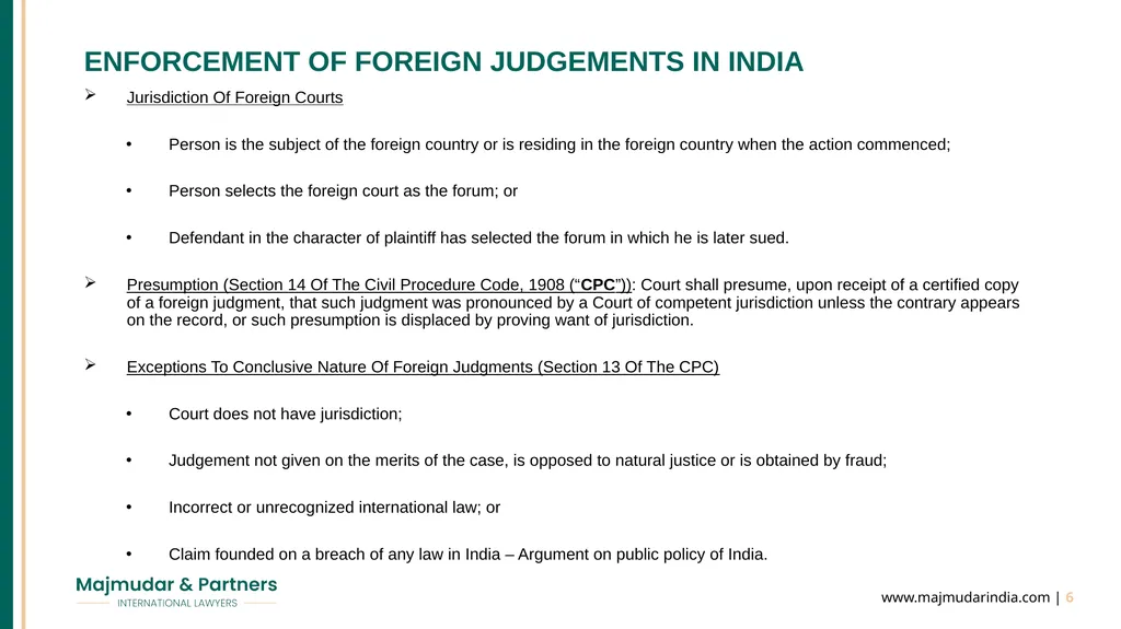 MANAGING DISPUTES IN INDIA - EFFECTIVE STRATEGIES - slide 6 of 22