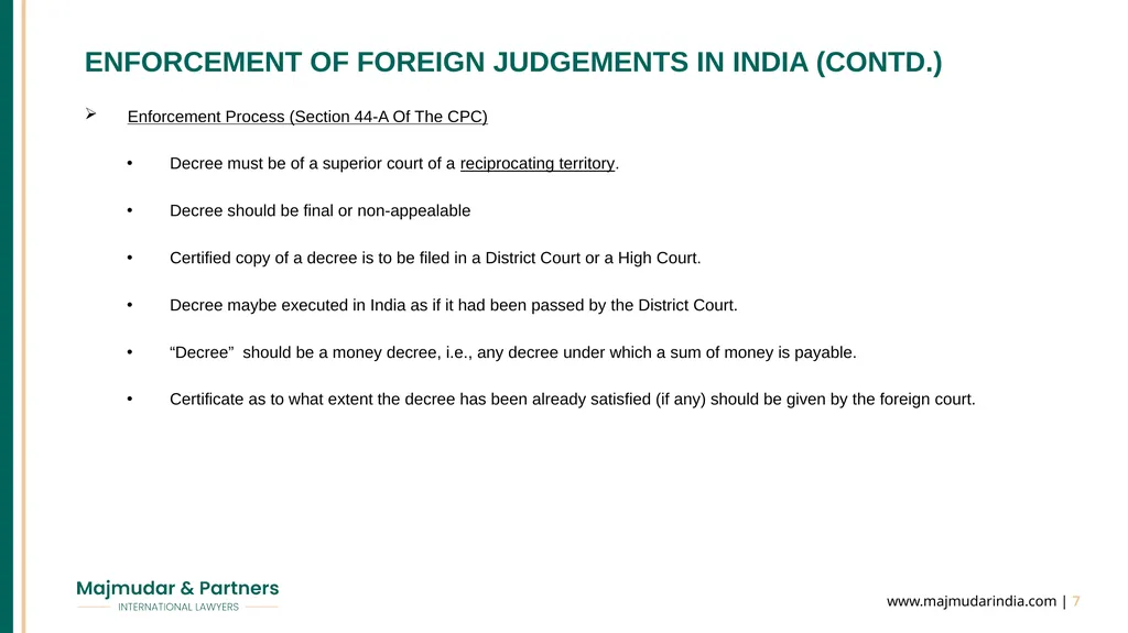 MANAGING DISPUTES IN INDIA - EFFECTIVE STRATEGIES - slide 7 of 22
