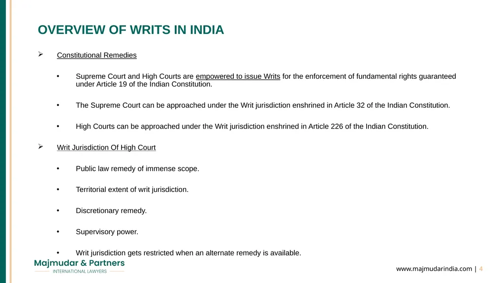 MANAGING DISPUTES IN INDIA - EFFECTIVE STRATEGIES - slide 4 of 22