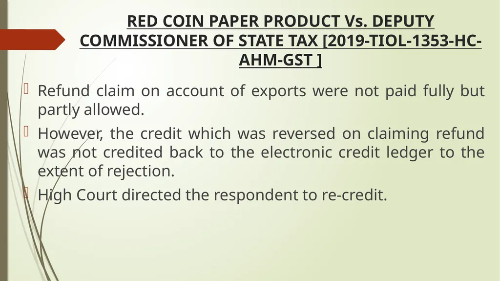 Calcutta Club case - GST implications & Important - slide 38 of 65