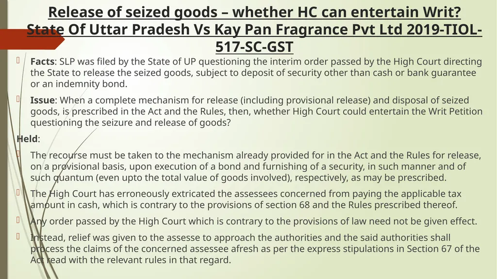 Calcutta Club case - GST implications & Important - slide 59 of 65