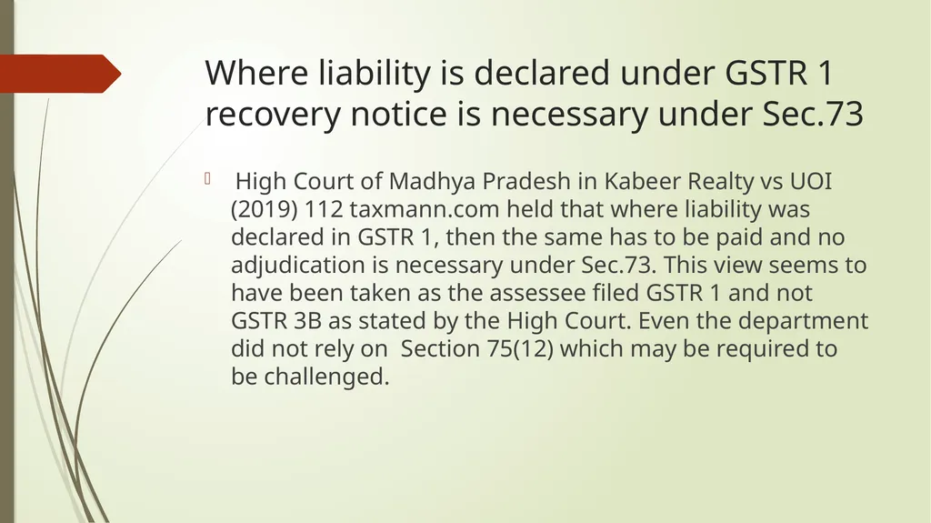 Calcutta Club case - GST implications & Important - slide 64 of 65