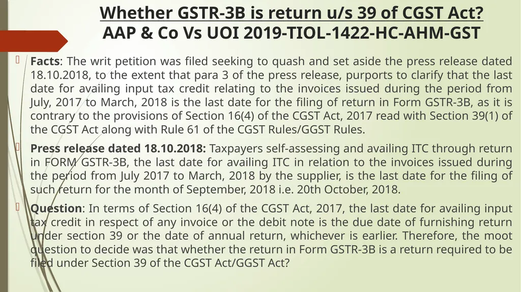 Calcutta Club case - GST implications & Important - slide 24 of 65
