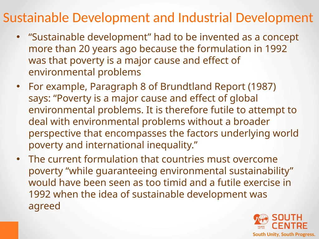 South Unity, South Progress. Mainstreaming - slide 4 of 14