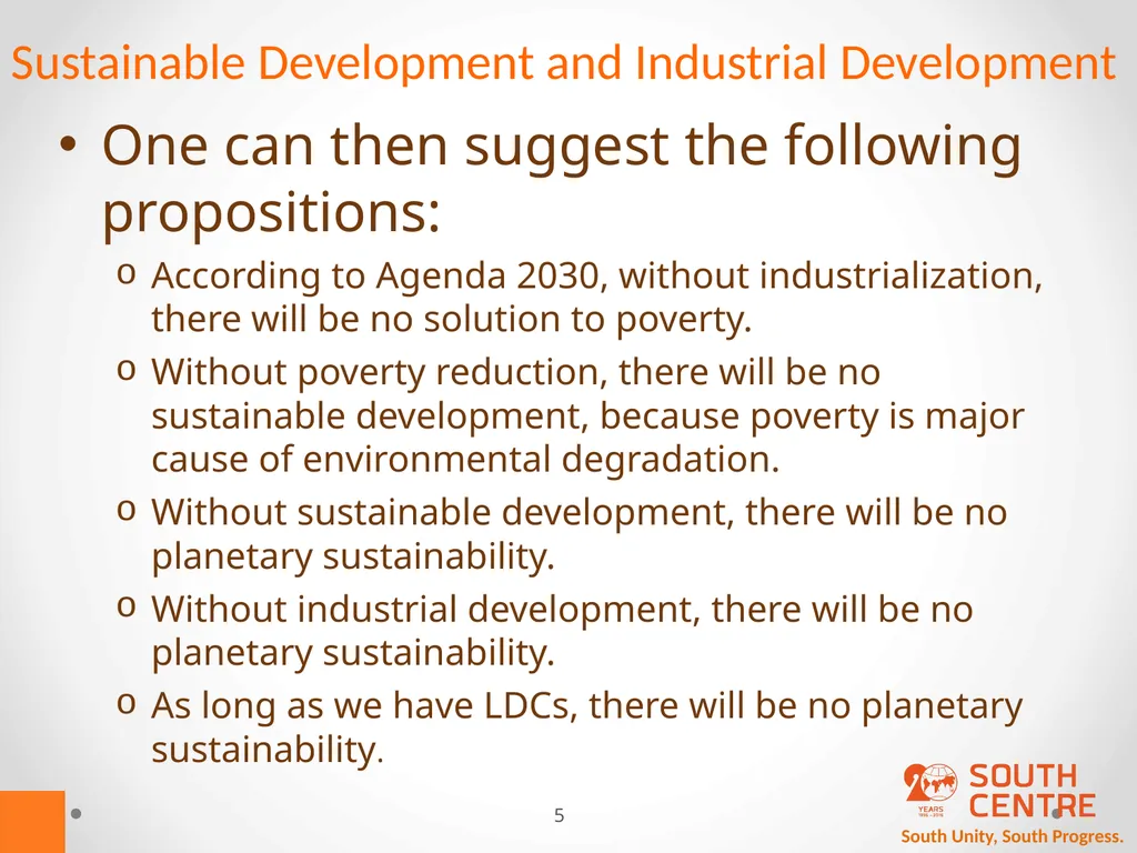 South Unity, South Progress. Mainstreaming - slide 5 of 14
