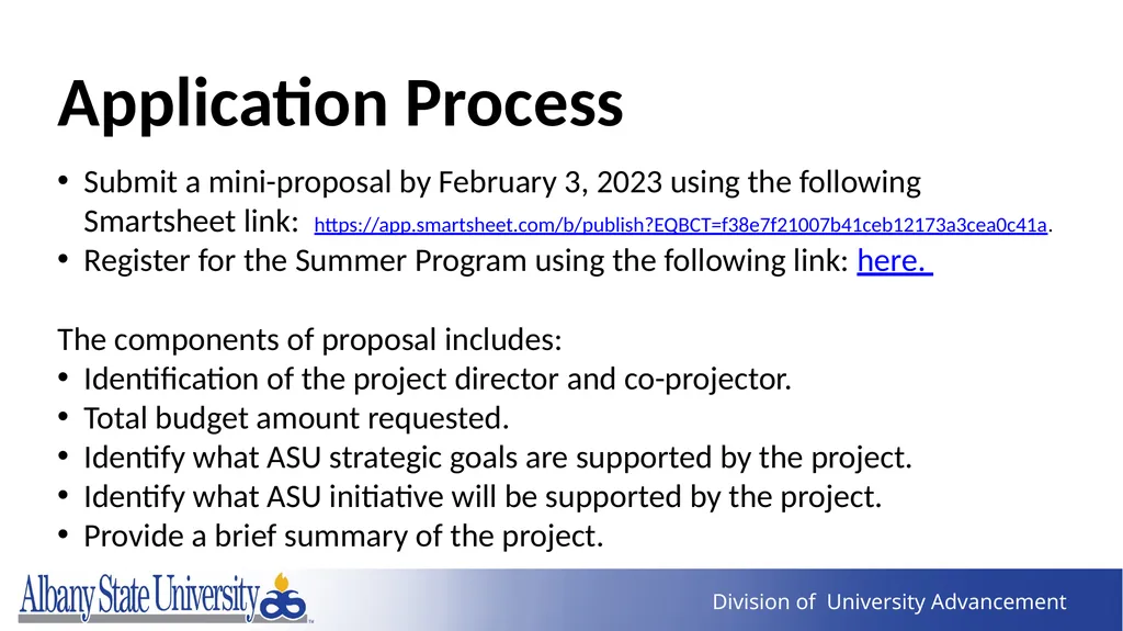 Summer Programs Boot Camp January 2023 - slide 20 of 57