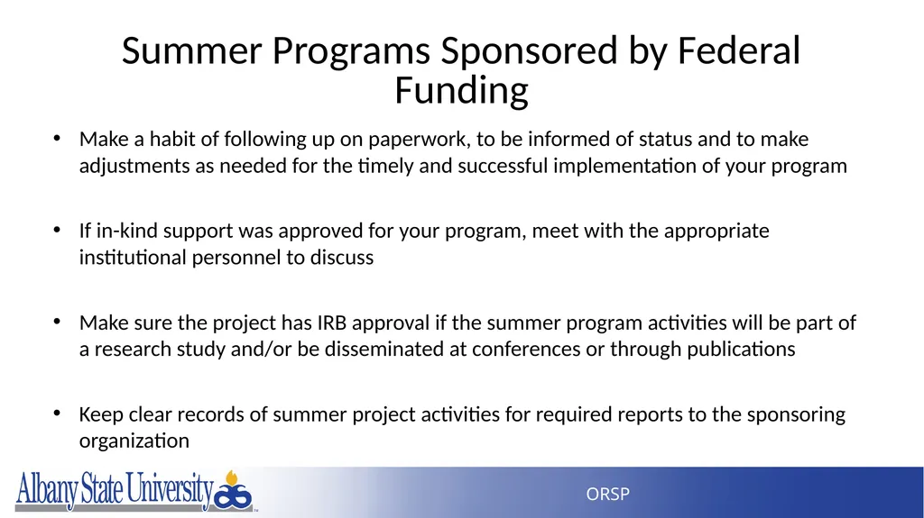 Summer Programs Boot Camp January 2023 - slide 27 of 57