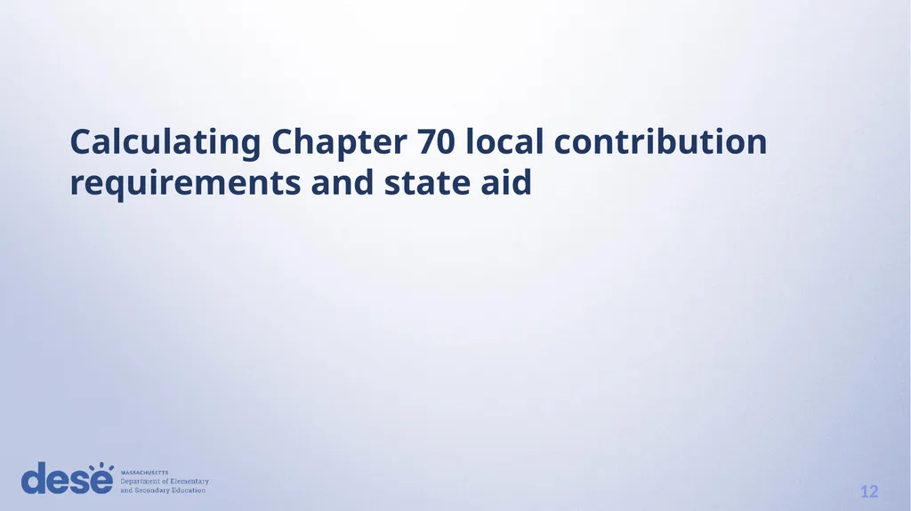 FY25 Chapter 70 aid and Charter reimbursements - slide 12 of 28