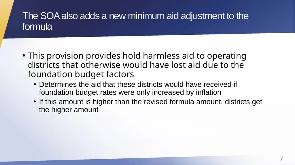 FY25 Chapter 70 aid and Charter reimbursements - slide 7 of 28
