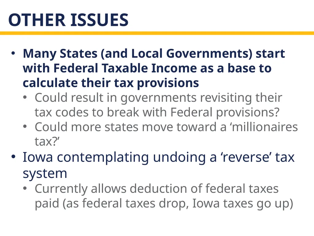 The new tax act and state and local governments - slide 20 of 28