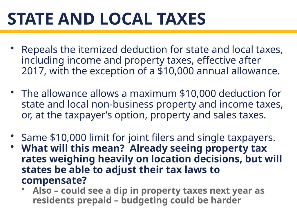 The new tax act and state and local governments - slide 14 of 28