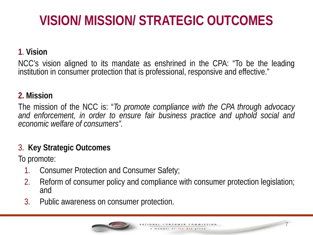 1 PORTFOLIO COMMITTEE ON TRADE AND INDUSTRY - slide 7 of 49