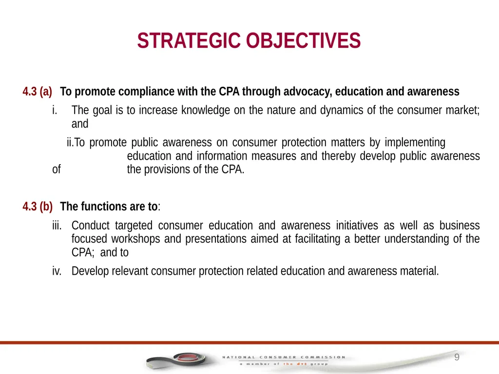 1 PORTFOLIO COMMITTEE ON TRADE AND INDUSTRY - slide 9 of 49