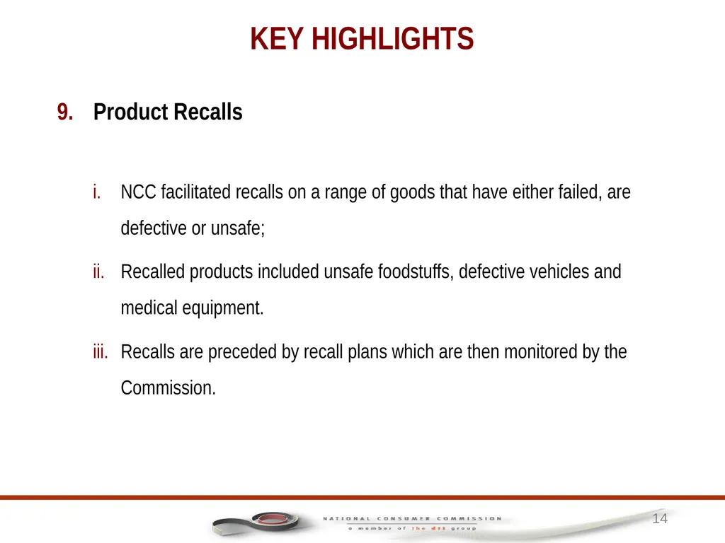 1 PORTFOLIO COMMITTEE ON TRADE AND INDUSTRY - slide 14 of 49