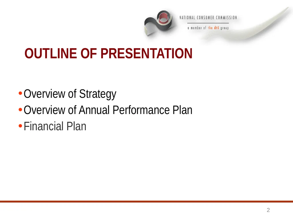 1 BRIEFING TO THE SELECT COMMITTEE ON TRADE AND - slide 2 of 26