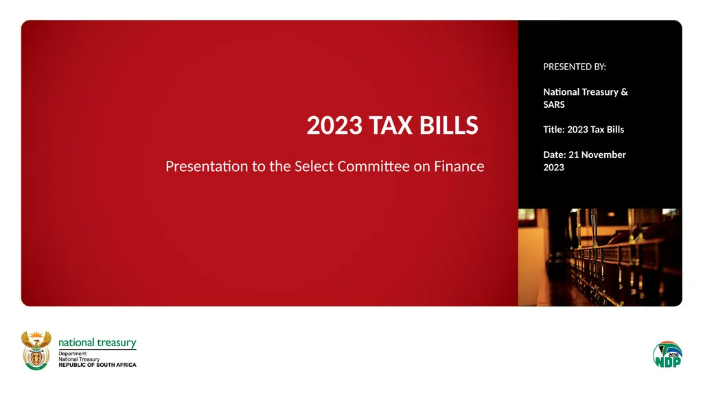 2023 TAX bills Presentation to the Select