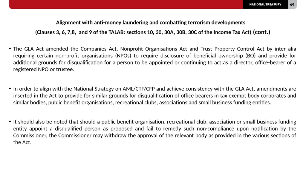 2023 TAX bills Presentation to the Select - slide 65 of 80