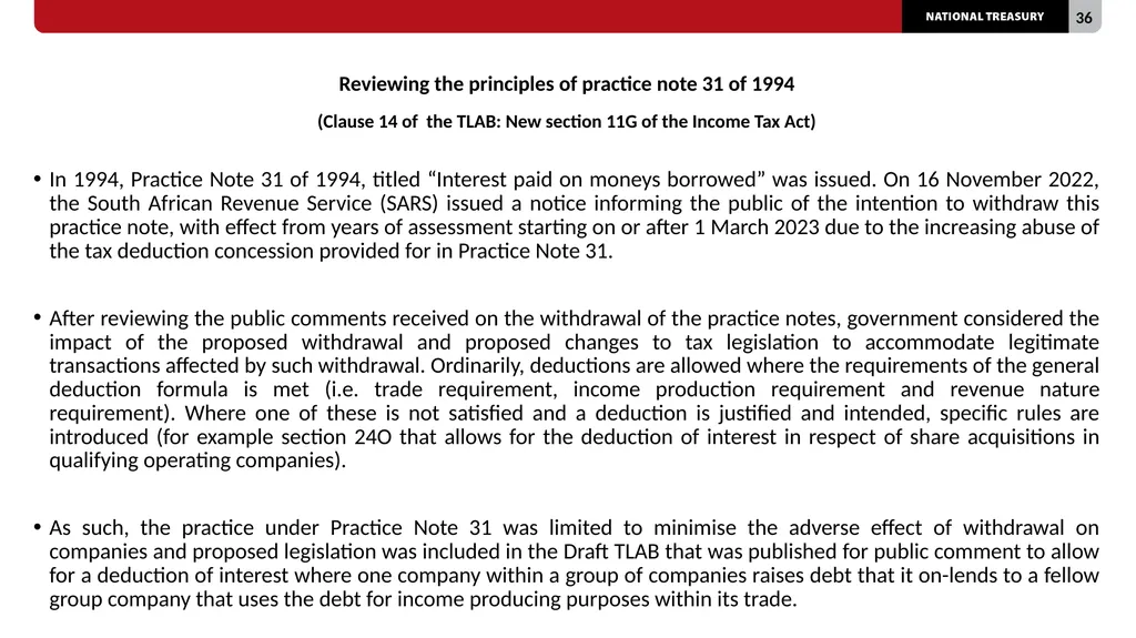 2023 TAX bills Presentation to the Select - slide 36 of 80