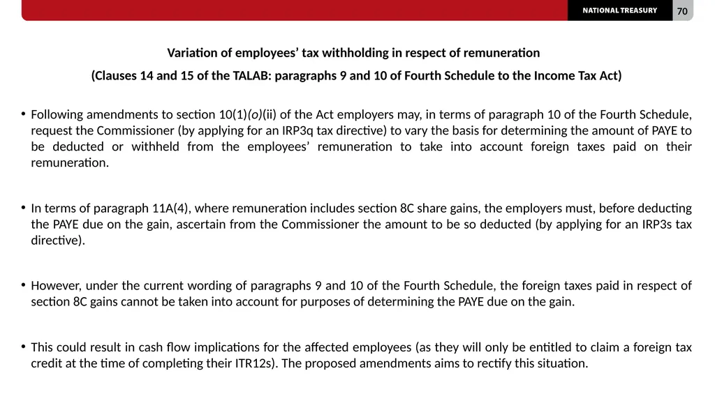2023 TAX bills Presentation to the Select - slide 70 of 80